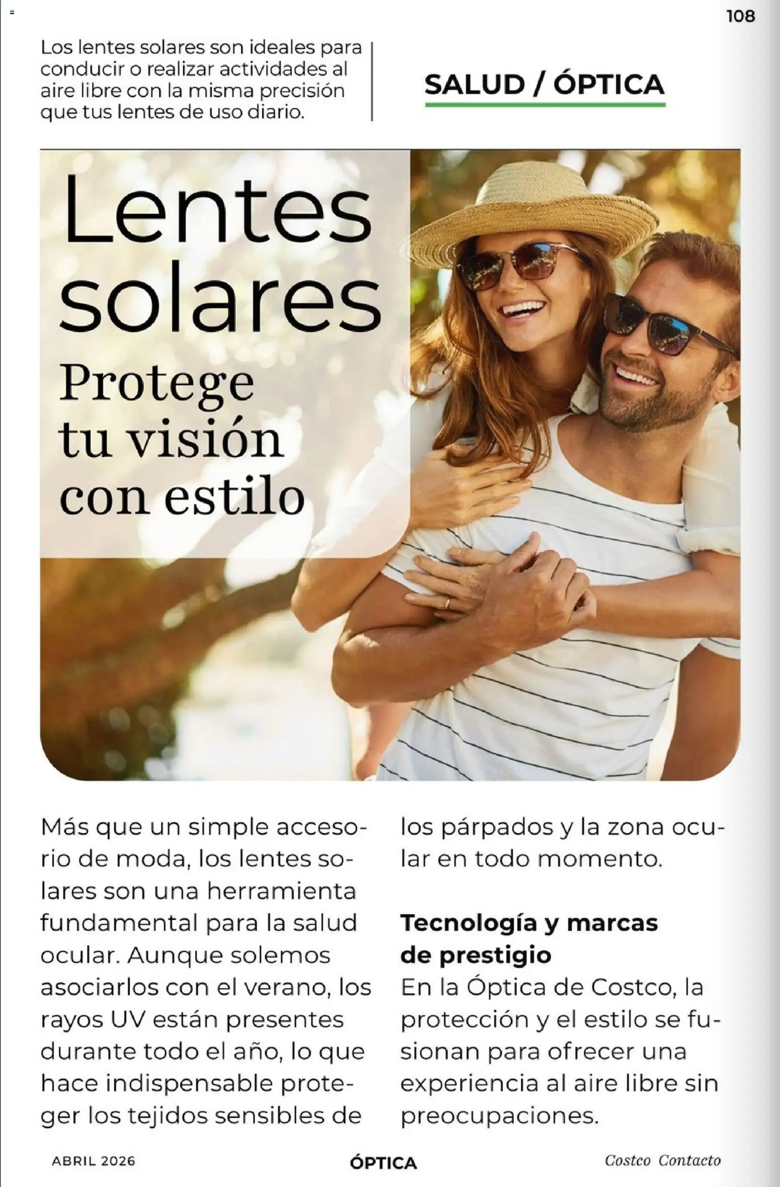 Nuevas ofertas de Costco válidas en toda la República Mexicana desde el 01.04.2026. ¡Encuentra las mejores ofertas en Costco Revista Abril 2026! | Página: 108 | Productos: Lentes
