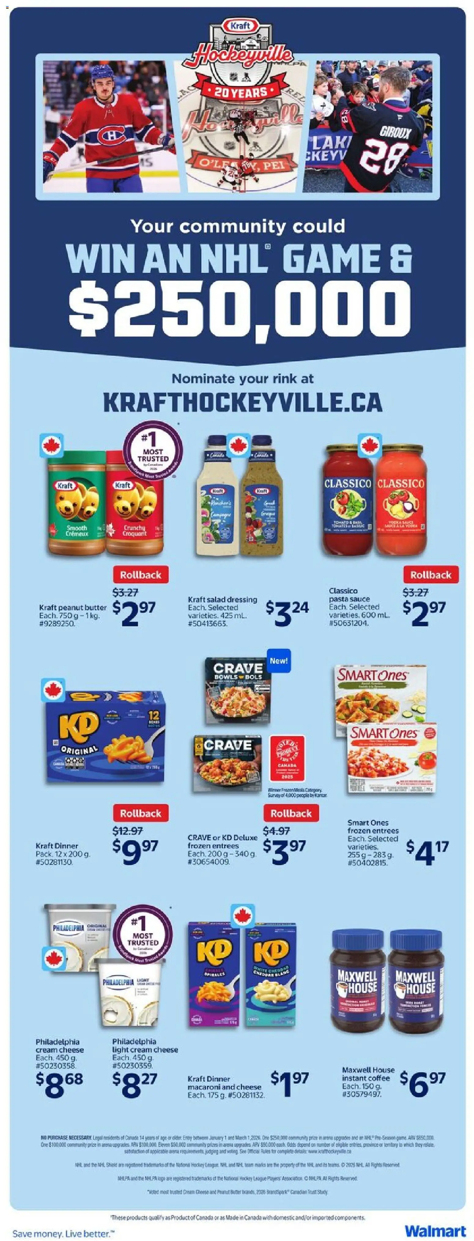 Walmart flyer valid from 05.02.2026 | Page: 25 | Products: Cream, Game, Cheese, Coffee