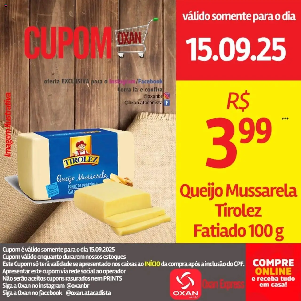 Oxan Atacadista Folheto - válido de 15.09.2025 | Página: 19 | Produtos: Queijo, Mussarela