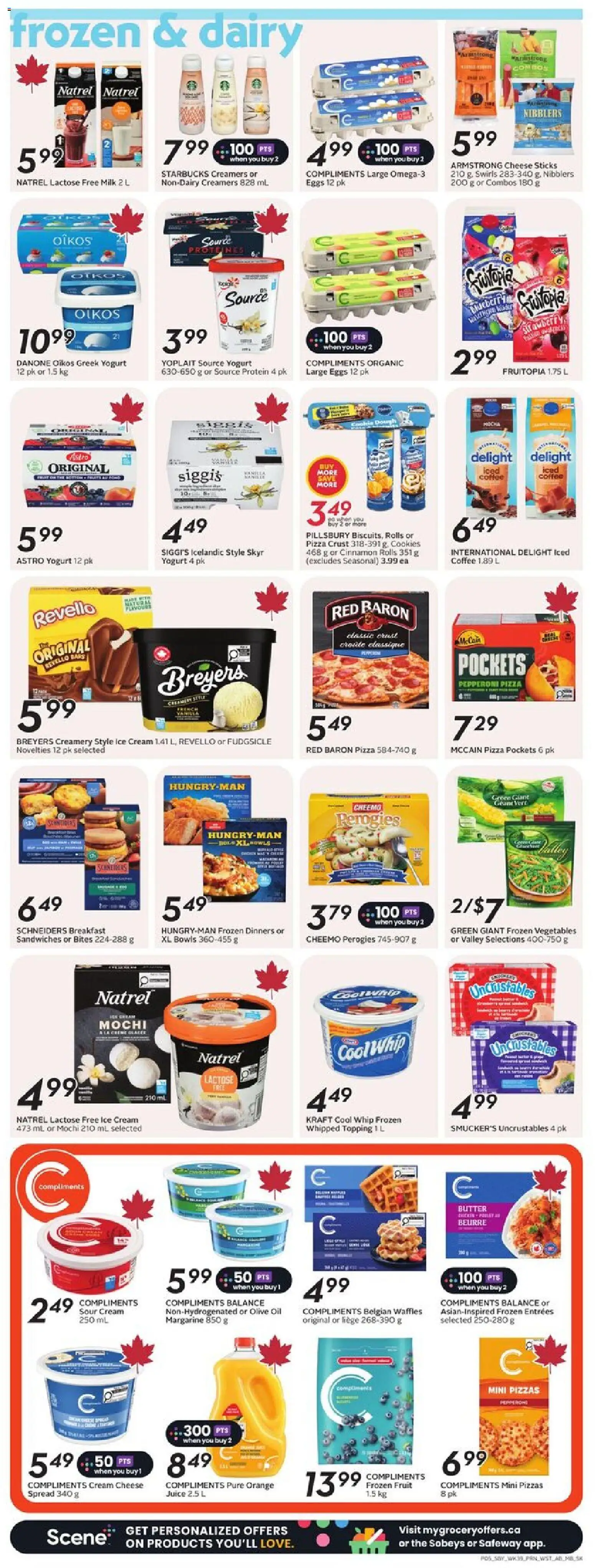 Safeway flyer valid from 22.01.2026 | Page: 8 | Products: Butter, Eggs, Coffee, Juice