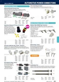 Preview of Jaycar Engineering & Scientific Catalogue 2025/2026  - valid from 09.07.2025 | Page: 289 | Products: Socket, Spade, Connector, Stereo