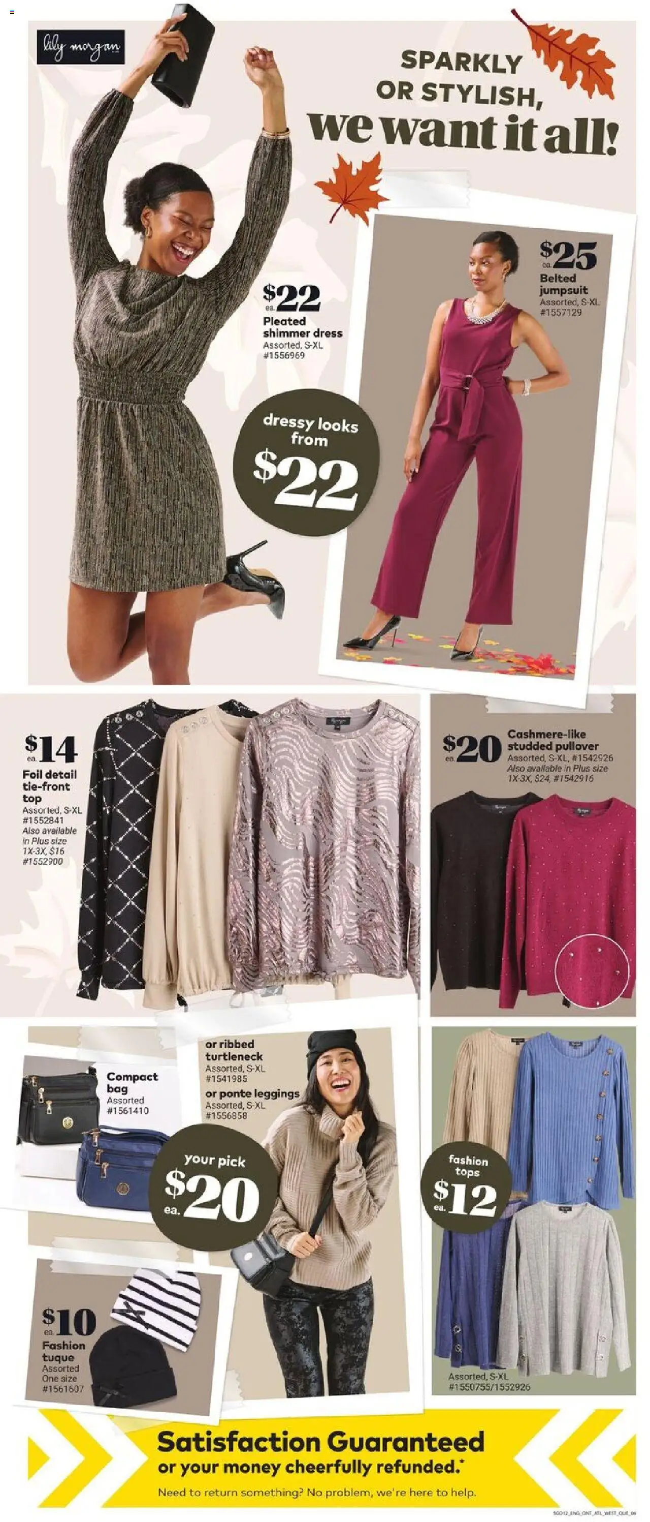 Giant Tiger flyer valid from 22.10.2025 | Page: 8 | Products: Dress, Bag, Jumpsuit, Leggings