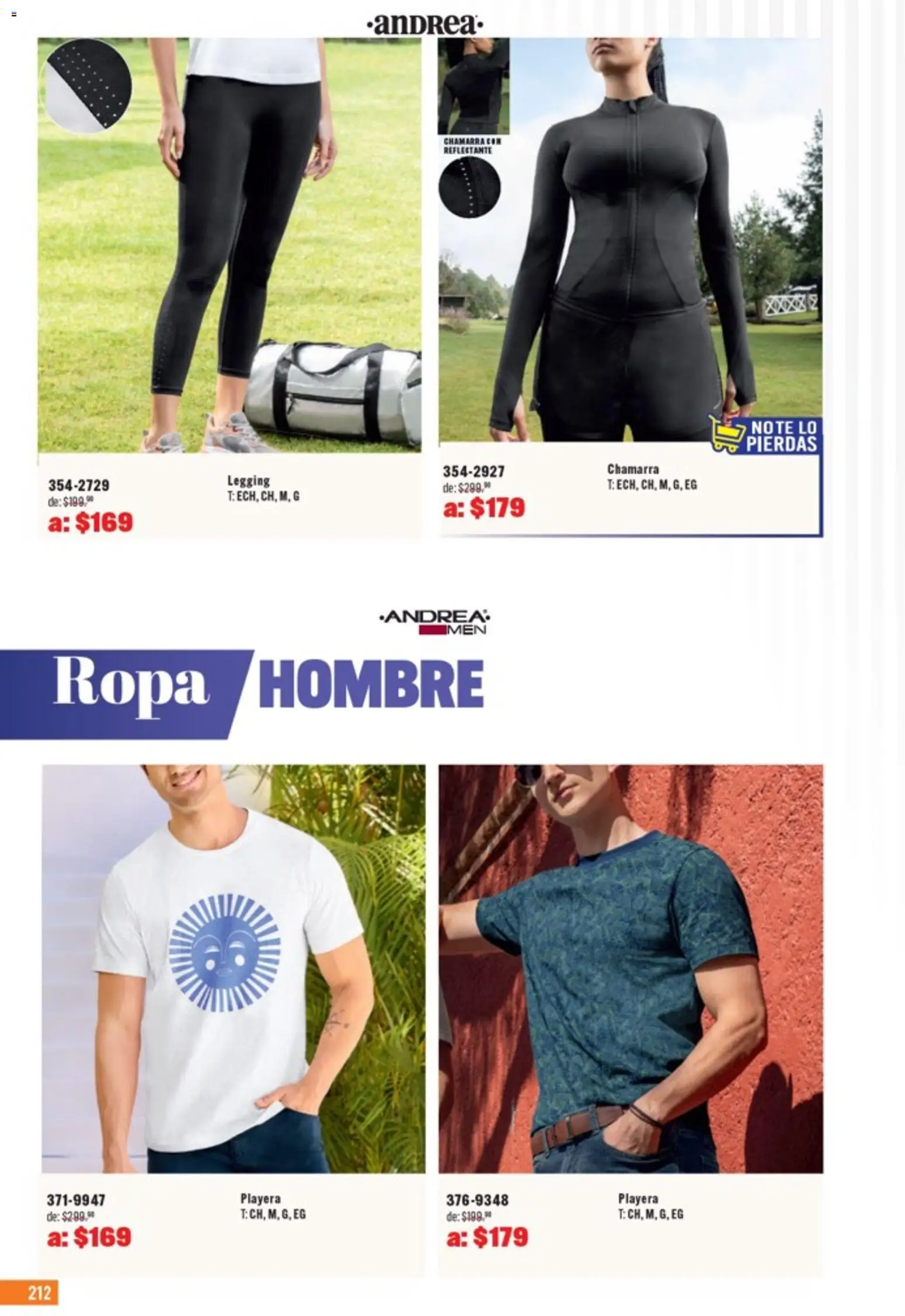 Nuevas ofertas de Andrea válidas en toda la República Mexicana desde el 05.04.2026. ¡Encuentra las mejores ofertas en Andrea catálogo Outlet! | Página: 212 | Productos: Chamarra, Ropa, Playera