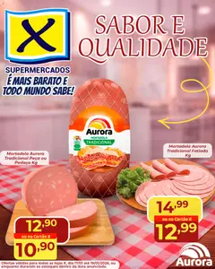 X Supermercados - Ofertas Mortadela Aurora - Pré-Visualização do folheto da loja X Supermercados, válido de 17.01.2026
