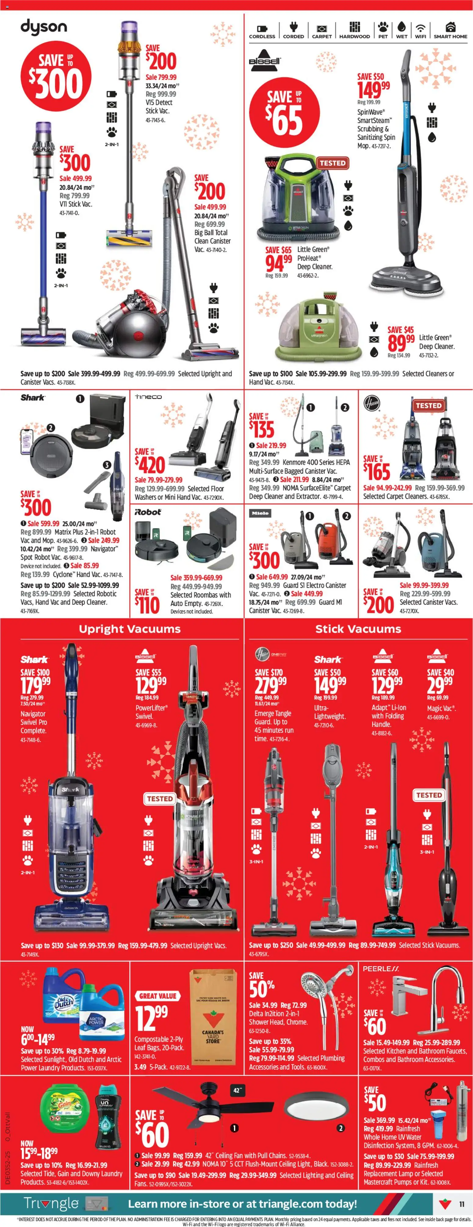 Canadian Tire flyer valid from 18.12.2025 | Page: 15 | Products: Robot, Shower, Carpet, Lamp