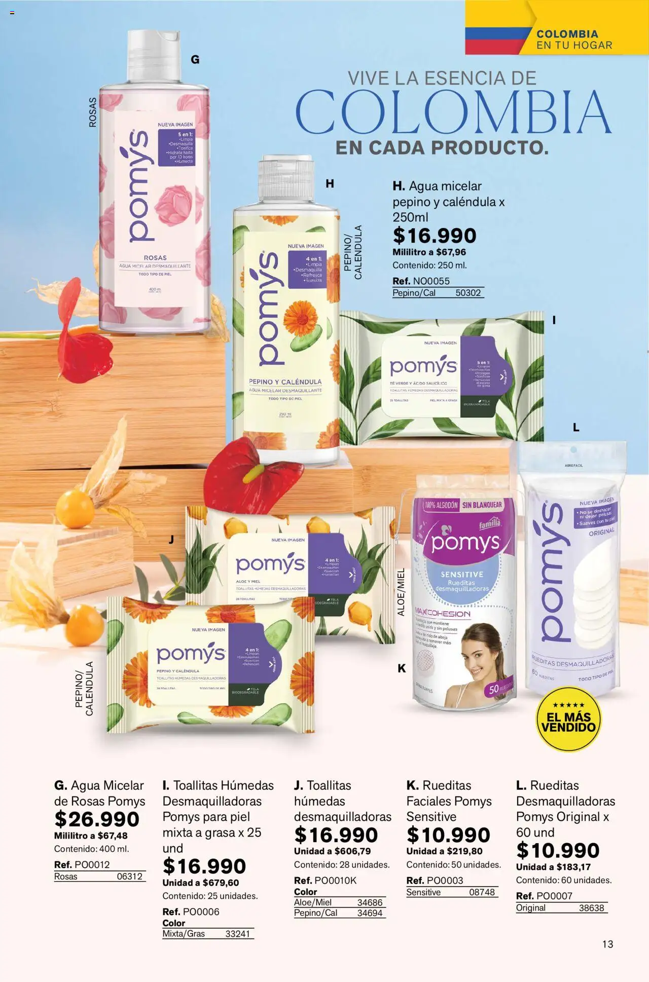 Leonisa revista - valida desde el 24.06.2025 | Página: 13 | Productos: Agua, Té, Algodón, Desmaquillante