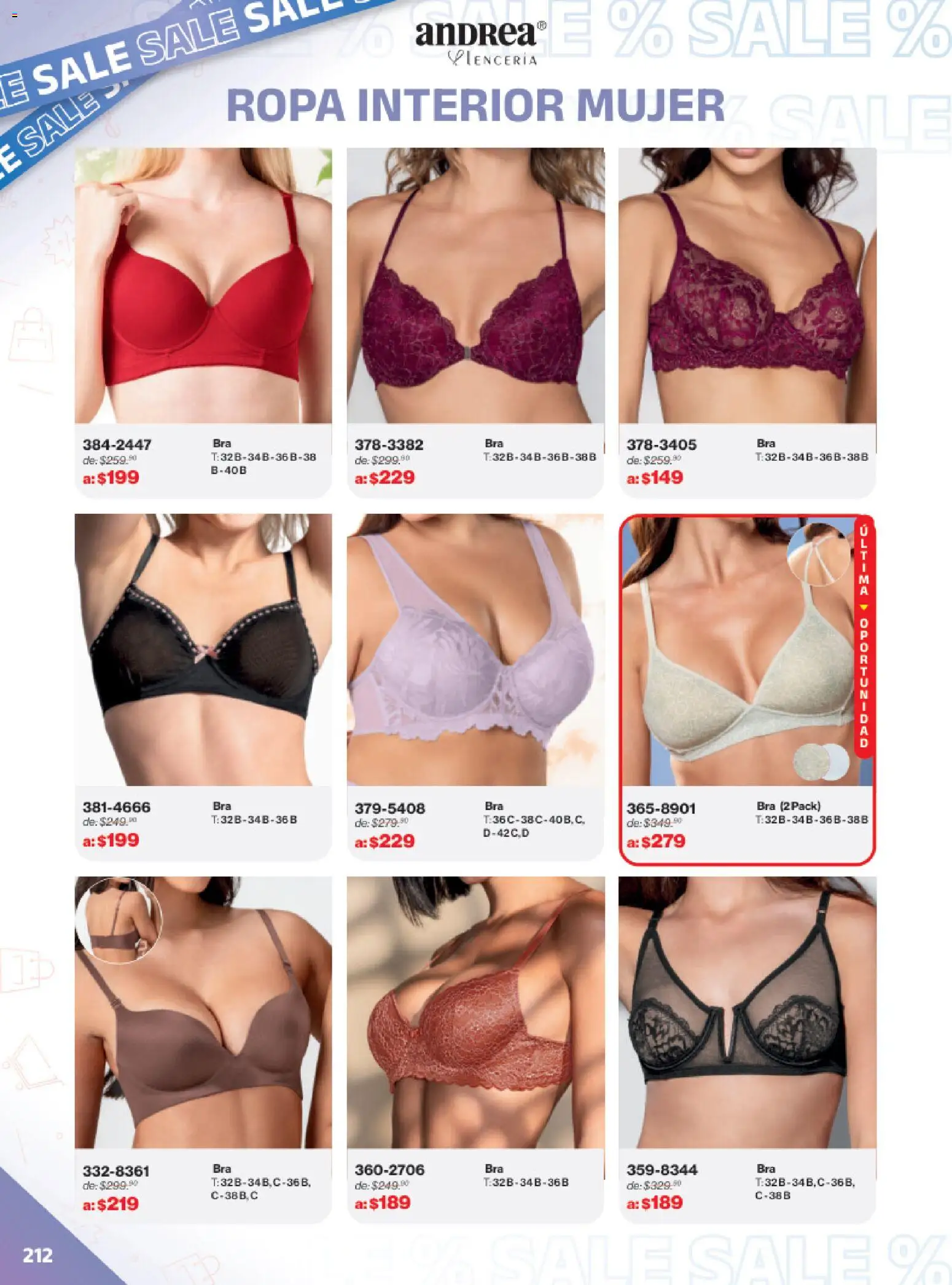 Nuevas ofertas de Andrea válidas en toda la República Mexicana desde el 21.12.2025. ¡Encuentra las mejores ofertas en Andrea catálogo Outlet! | Página: 212 | Productos: Ropa, Ropa interior