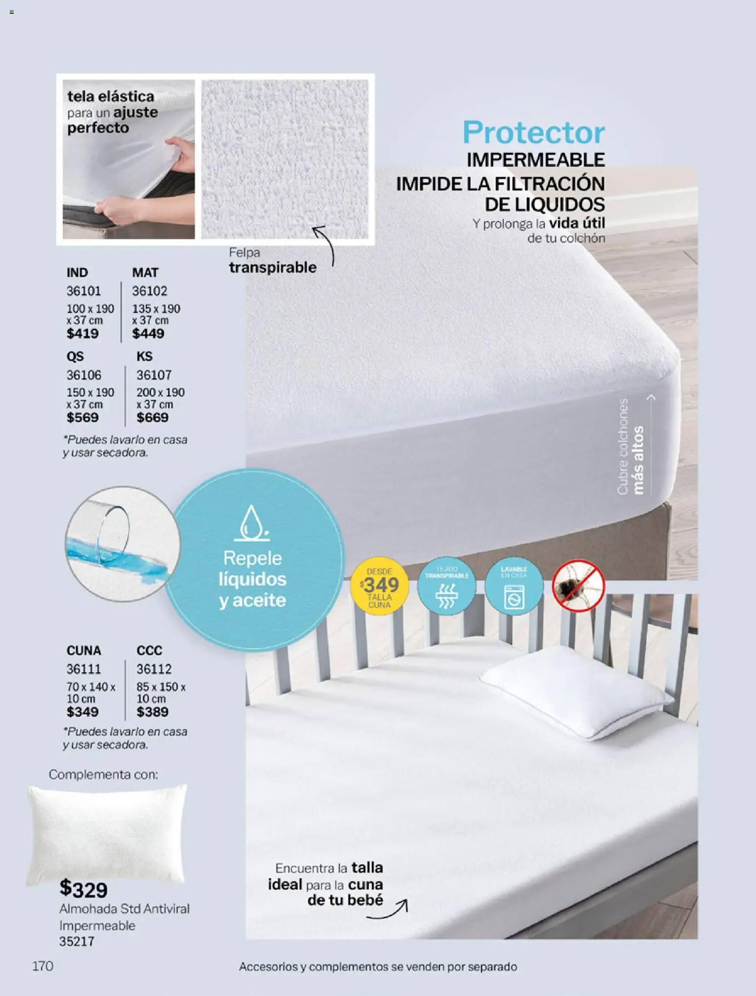 Nuevas ofertas de Vianney válidas en toda la República Mexicana desde el 06.03.2026. ¡Encuentra las mejores ofertas en Vianney catálogo Tu hogar, nuestra pasión! | Página: 172 | Productos: Secadora, Colchón, Almohada, Cuna