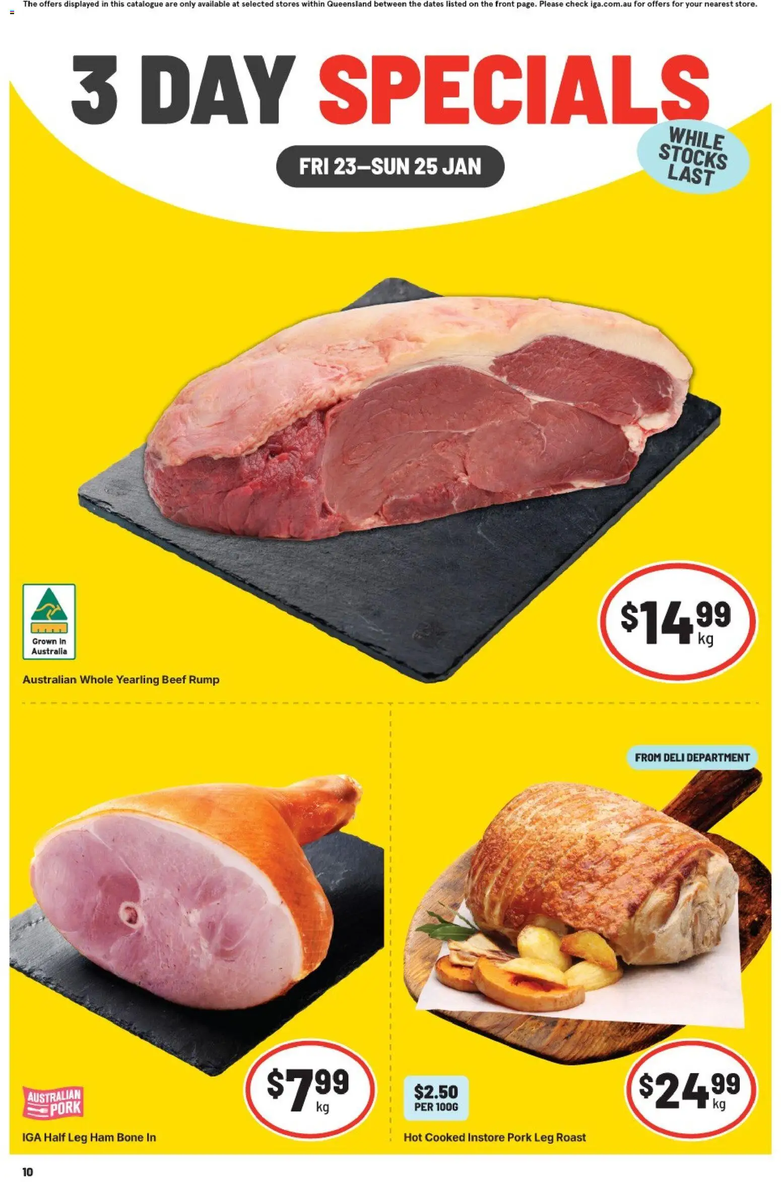 IGA catalogue - valid from 23.01.2026 | Page: 1 | Products: Ham, Pork, Beef