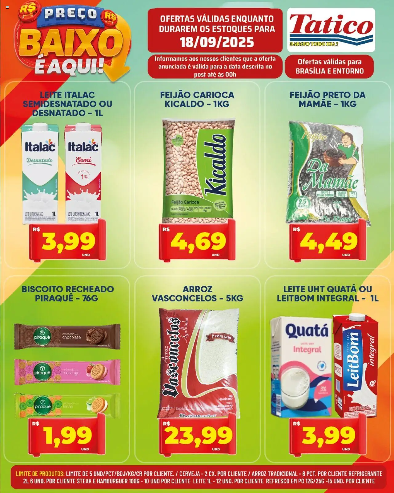 Tatico Folheto - válido de 18.09.2025 | Página: 8 | Produtos: Feijão, Chocolate, Arroz, Biscoito recheado