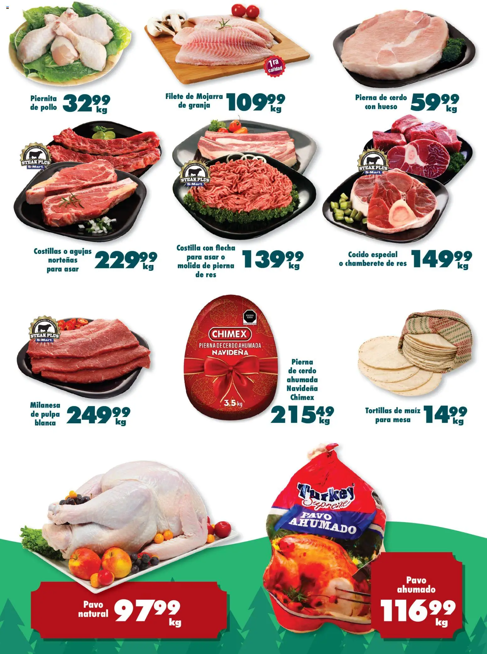 Nuevas ofertas de S-Mart válidas en toda la República Mexicana desde el 09.12.2025. ¡Encuentra las mejores ofertas en S-Mart folleto Monterrey! | Página: 4 | Productos: Maíz, Cerdo, Res, Mesa