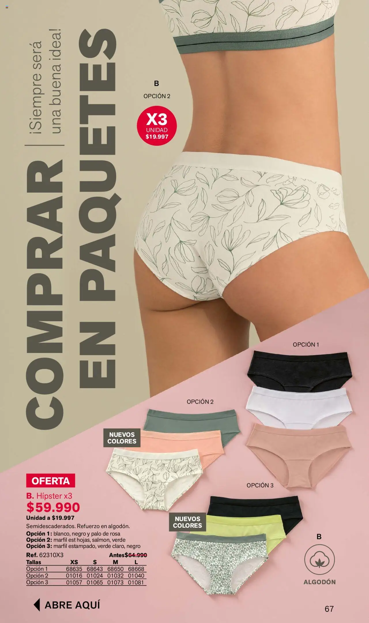 Leonisa revista - valida desde el 01.10.2025 | Página: 67 | Productos: Algodón