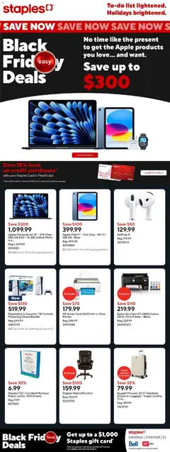 Preview of Staples - Black Friday  from shop Staples valid from 21.11.2025