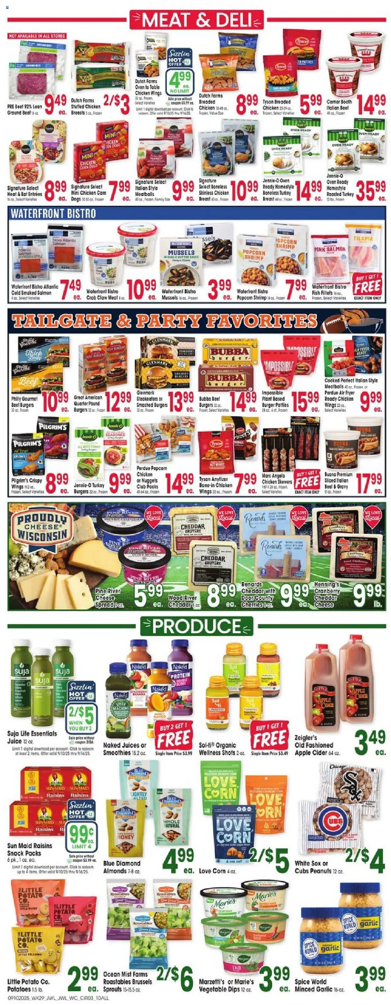 Jewel Osco Weekly Ad - IA - valid from 10.09.2025 | Page: 3 | Products: Corn, Cheese, Potatoes, Oven