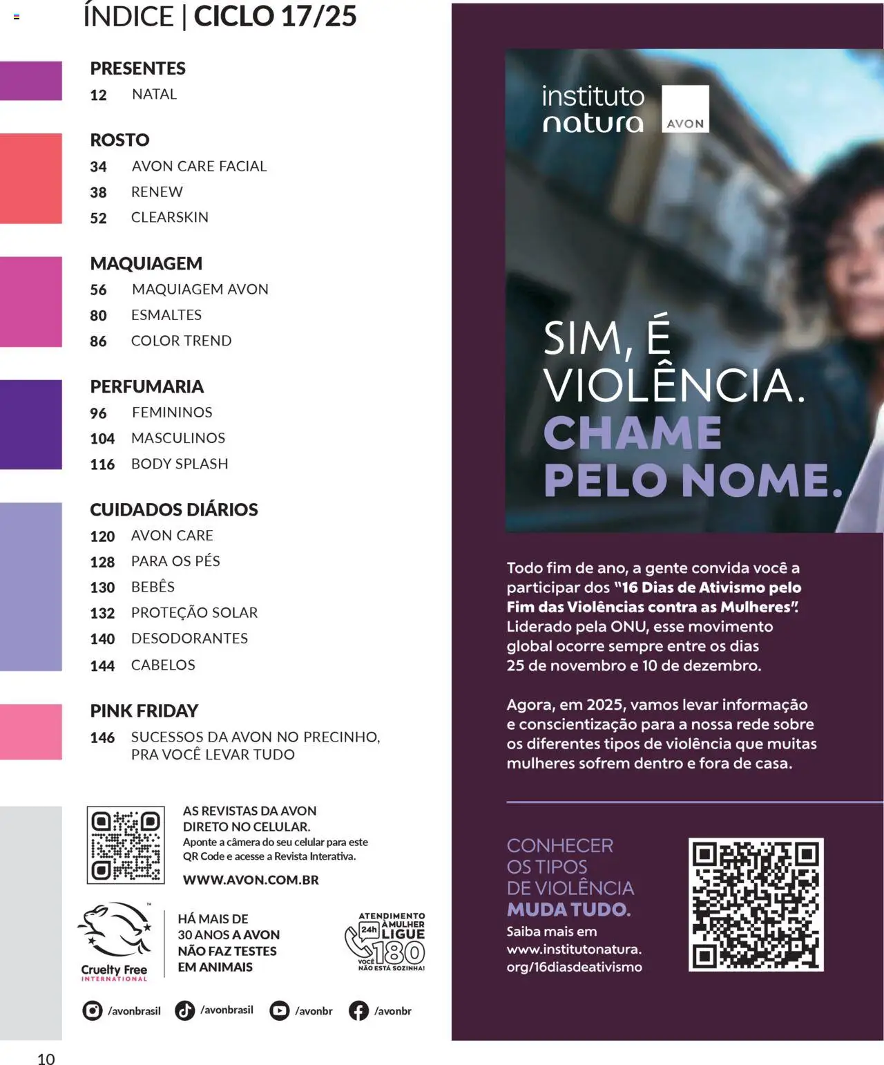 Avon Folheto - válido de 07.10.2025 | Página: 10 | Produtos: Celular, Maquiagem, Revista, Body