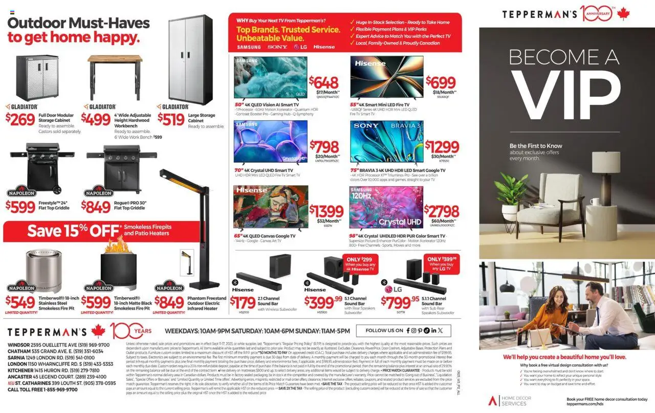 Tepperman's flyer valid from 11.09.2025 | Page: 15 | Products: Tv, Cabinet