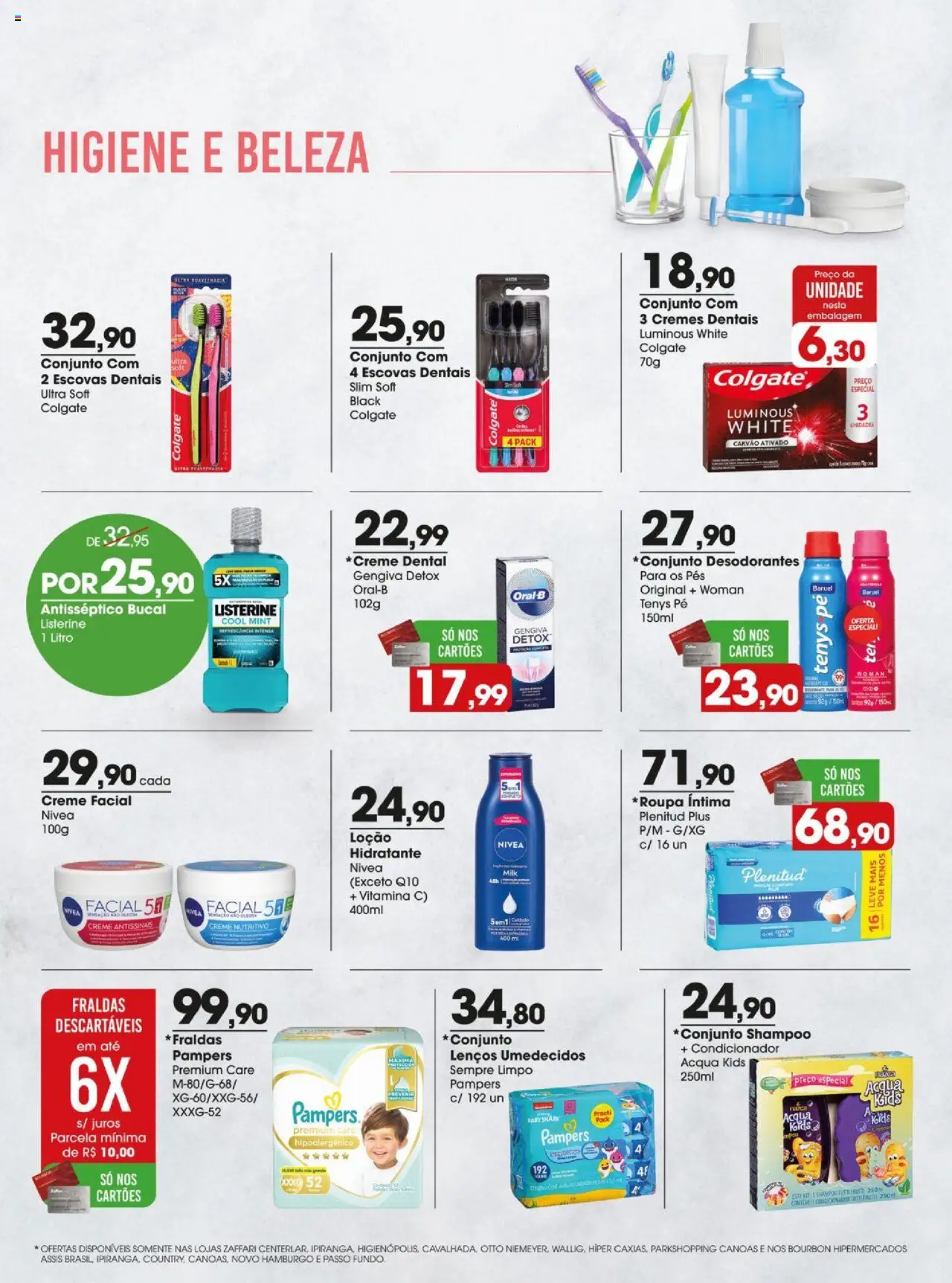 Zaffari Folheto - válido de 29.07.2025 | Página: 21 | Produtos: Pampers, Fraldas, Creme dental, Vitamina c