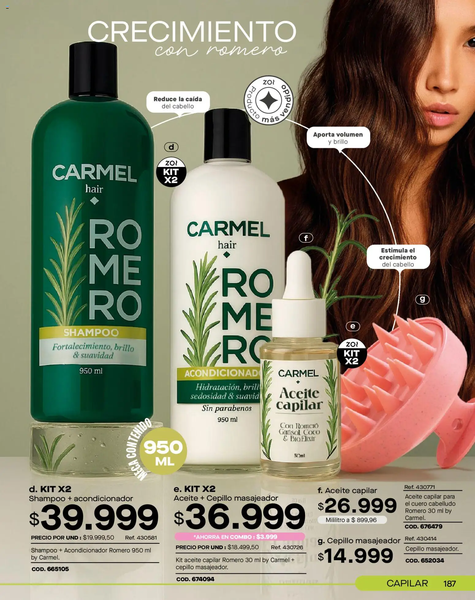 Carmel revista - valida desde el 29.10.2025 | Página: 187 | Productos: Brillo, Coco, Acondicionador, Aceite