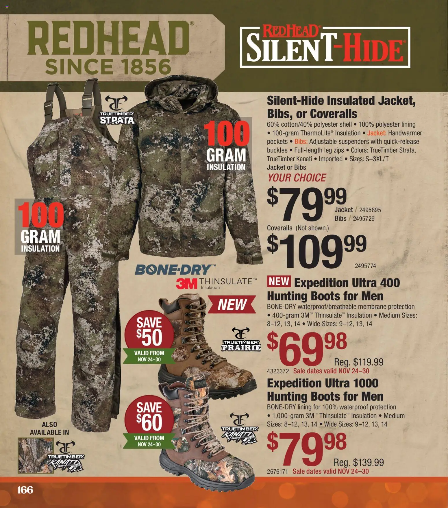 Cabela's Christmas Gift Guide 25 - valid from 01.11.2025 | Page: 166 | Products: Hunting Boots, Jacket, Boots