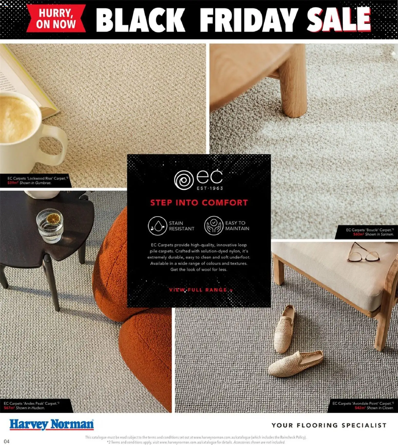 Harvey Norman catalogue - valid from 13.11.2025 | Page: 4 | Products: Carpet, Flooring, Accessories