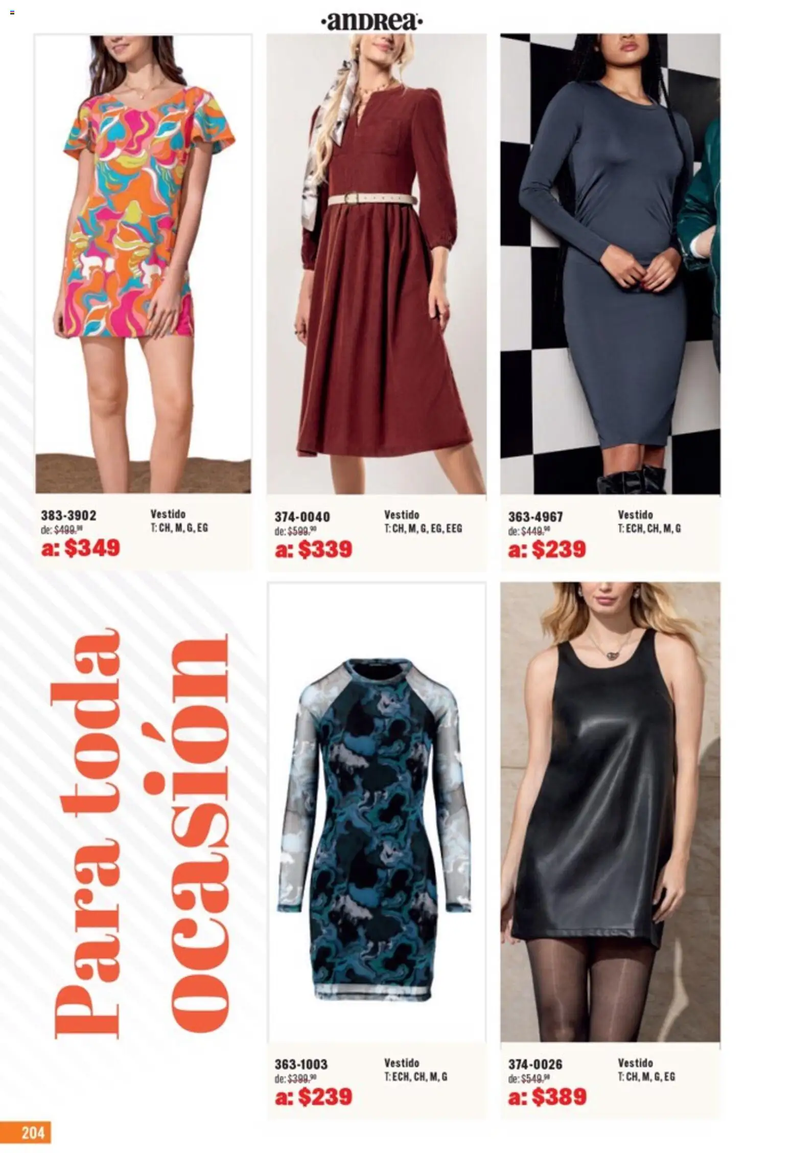 Nuevas ofertas de Andrea válidas en toda la República Mexicana desde el 05.04.2026. ¡Encuentra las mejores ofertas en Andrea catálogo Outlet! | Página: 204 | Productos: Vestido