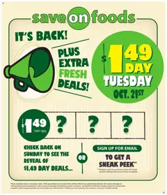 Preview of Save on foods weekly flyer / circulaire from shop Save on foods valid from 16.10.2025