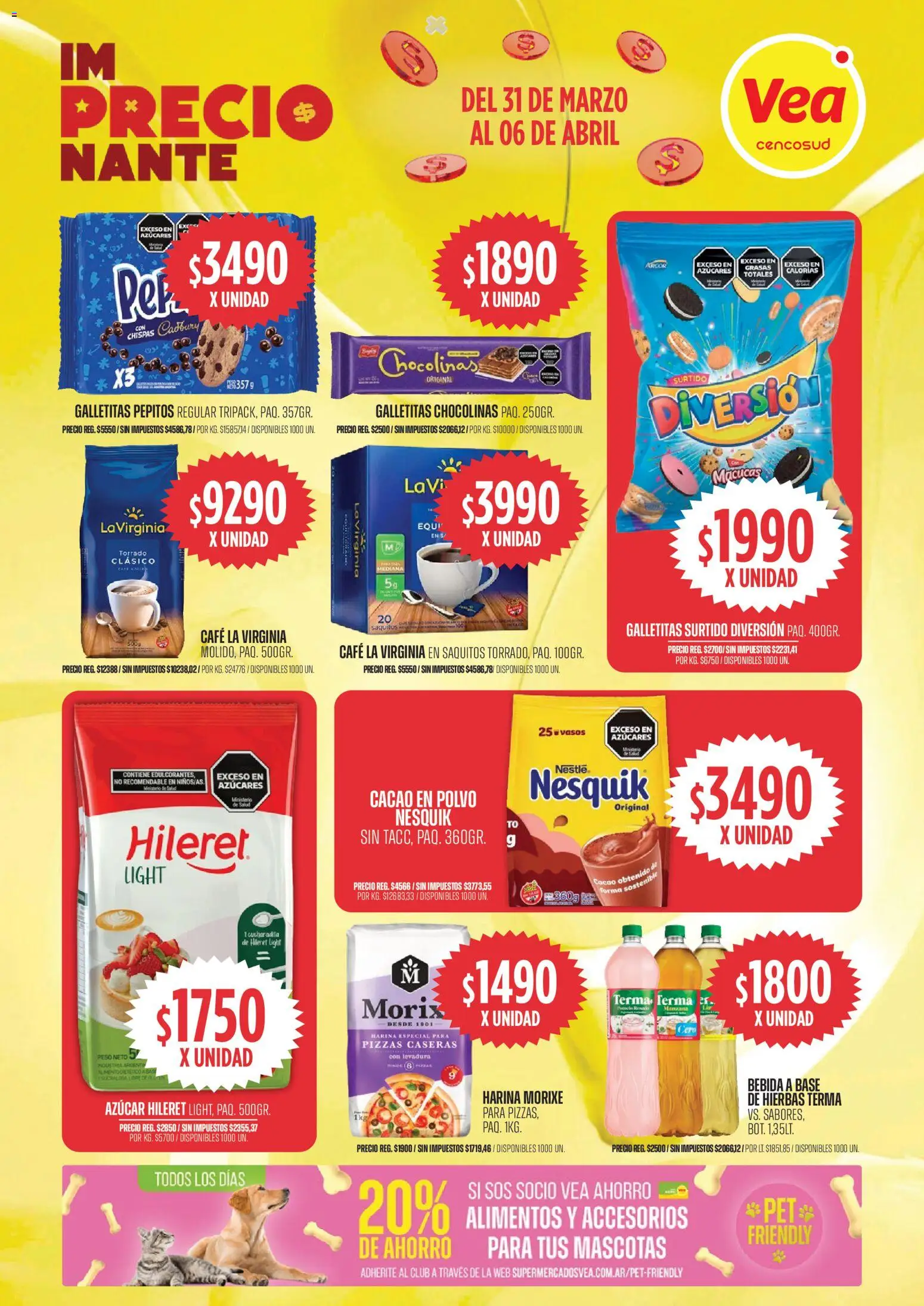 Vea - Oferta imPRECIOnante │ válido desde el 31.03.2026 | Página: 3 | Productos: Peso, Polvo, Café, Cacao