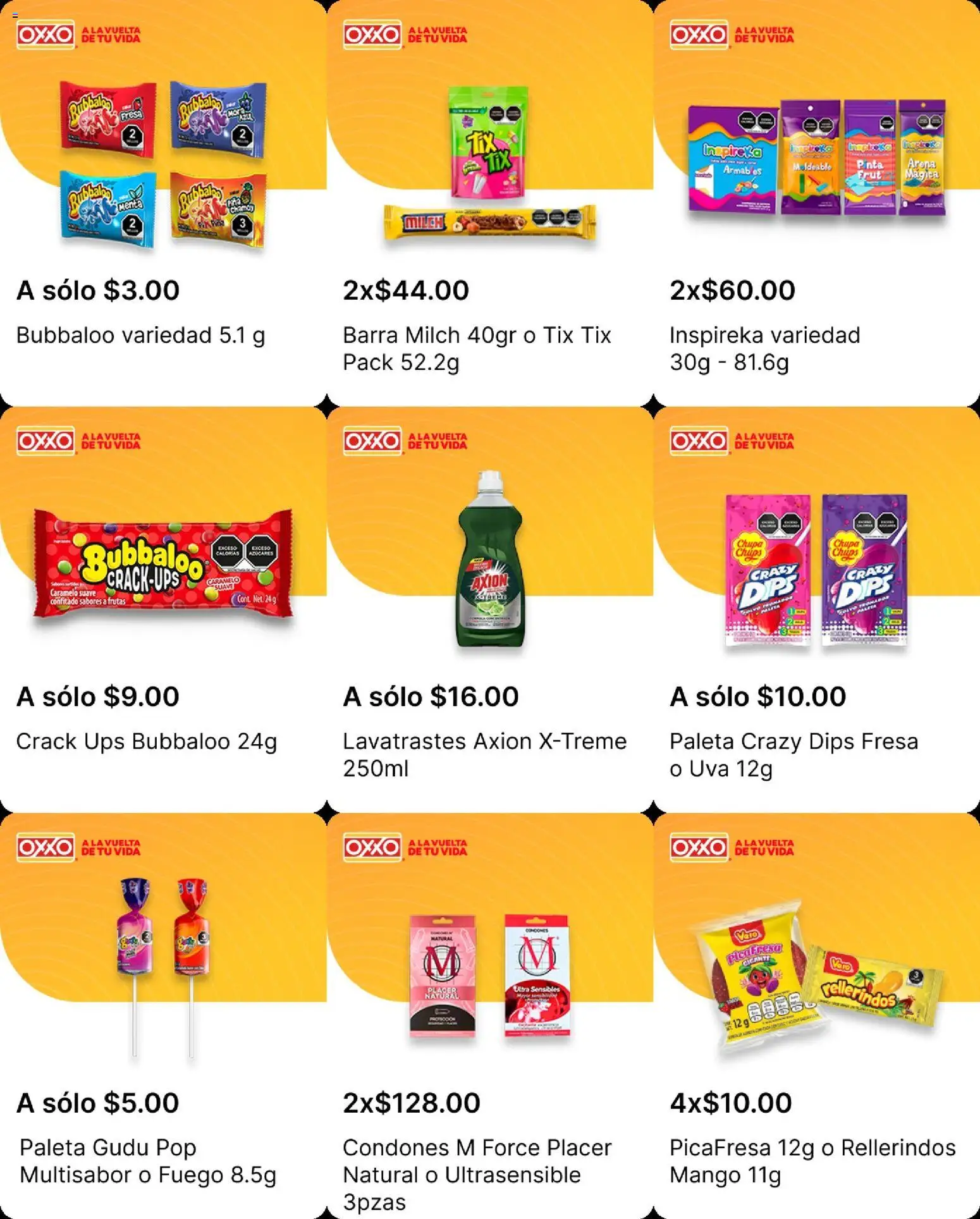 Nuevas ofertas de OXXO válidas en toda la República Mexicana desde el 04.12.2025. ¡Encuentra las mejores ofertas en OXXO - Oxxo Promotions! | Página: 9 | Productos: Fresa, Uva, Chapa, Barra