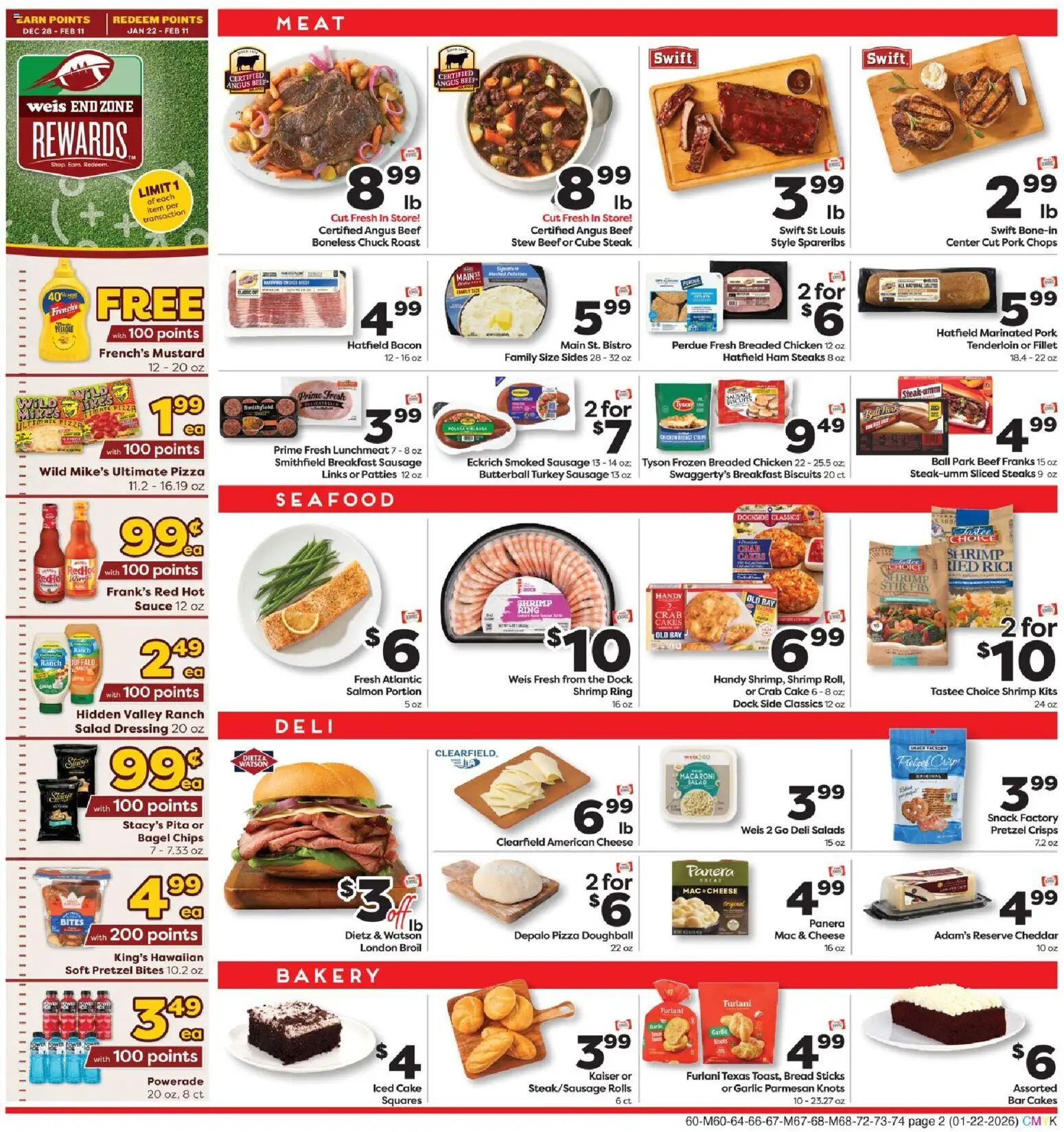 Weis Weekly Circular - DE - valid from 22.01.2026 | Page: 2 | Products: Beef, Chips, Salad, Garlic