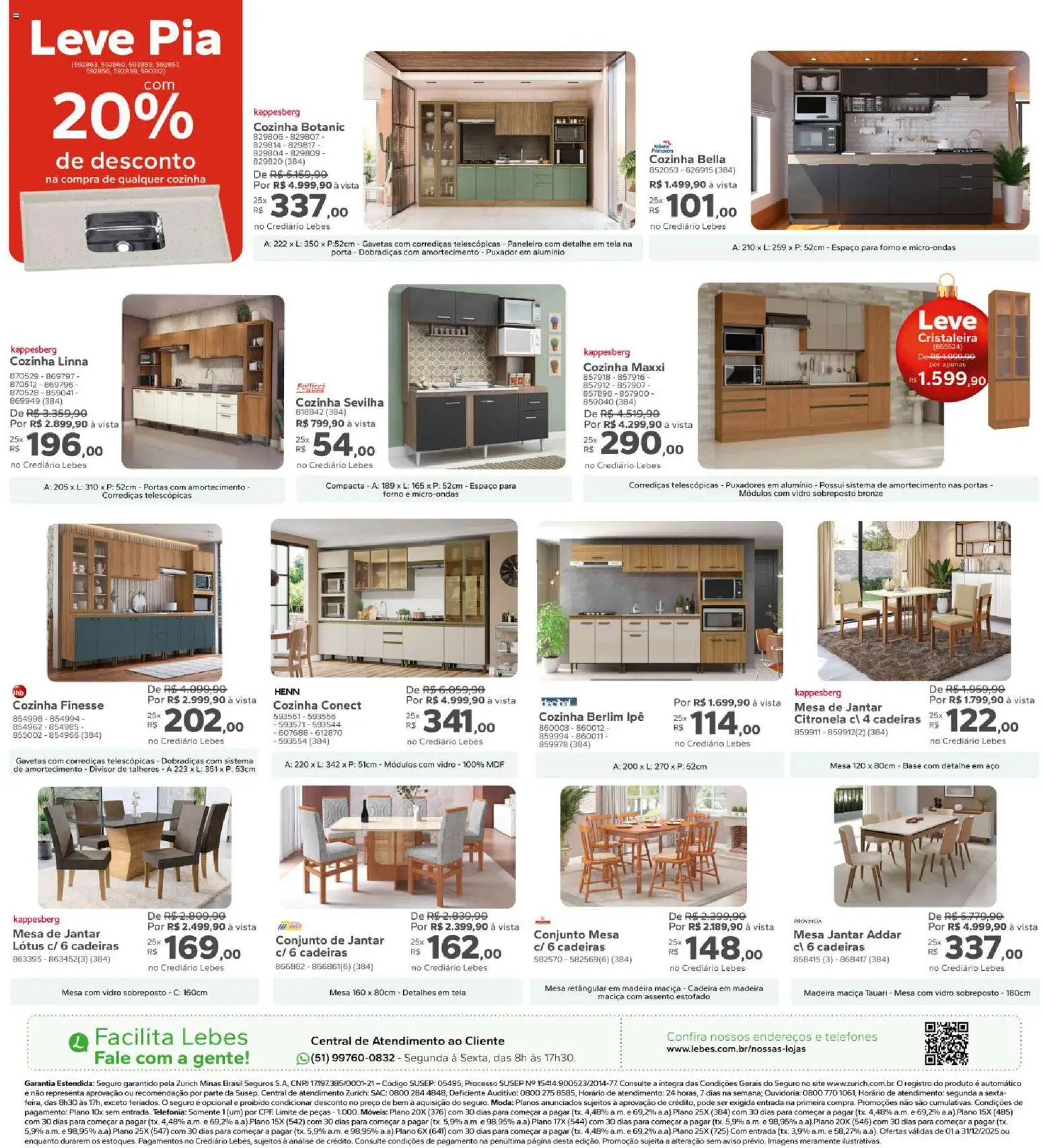 Lebes Folheto - válido de 01.12.2025 | Página: 16 | Produtos: Talheres, Cadeira, Tela, Microondas