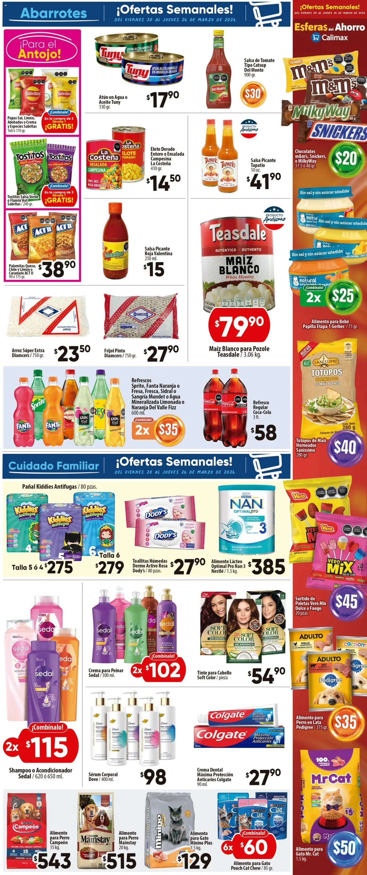 Nuevas ofertas de Calimax válidas en toda la República Mexicana desde el 20.03.2026. ¡Encuentra las mejores ofertas en Calimax folleto Tijuana! | Página: 5 | Productos: Maíz, Aceite, Dulces, Ensalada