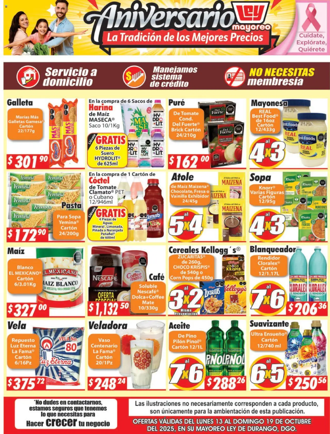 Nuevas ofertas de Casa Ley válidas en toda la República Mexicana desde el 13.10.2025. ¡Encuentra las mejores ofertas en Casa Ley - Folleto Mayoreo! | Página: 2 | Productos: Fresa, Aceite, Chocolate, Pasta