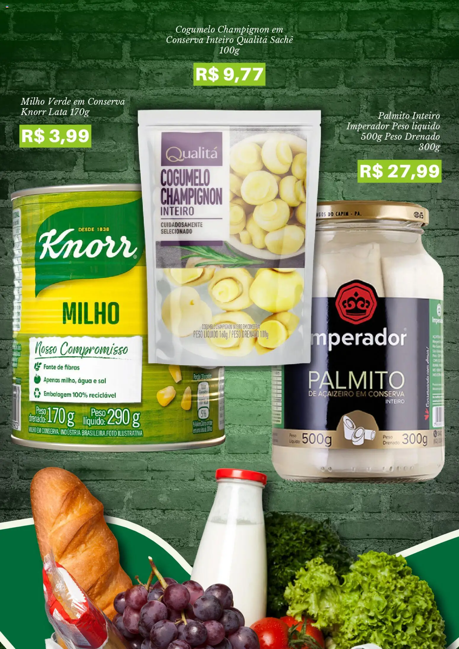 Pão de Açúcar Folheto - válido de 15.12.2025 | Página: 4 | Produtos: Palmito, Milho verde, Champignon, Pá