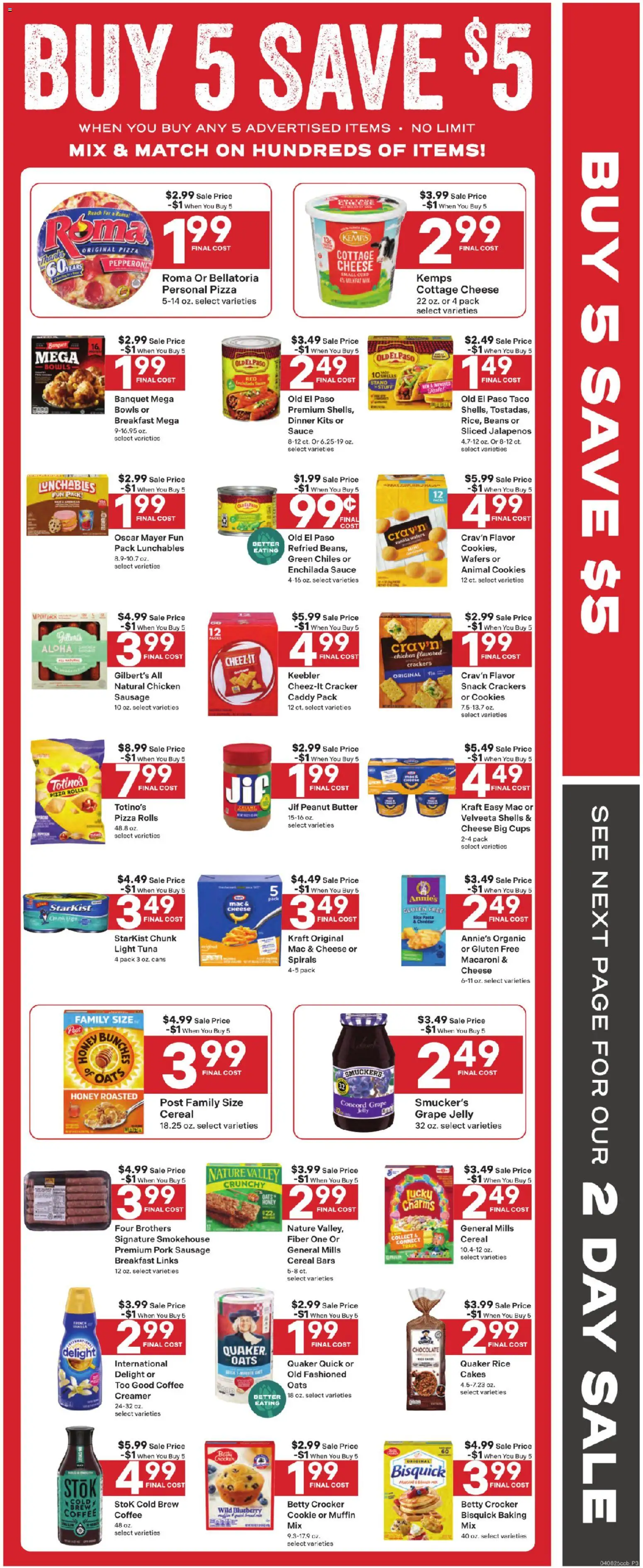 Coborn's Weekly Ad - valid from 08.04.2026 | Page: 3 | Products: Butter, Cheese, Peach, Muffin