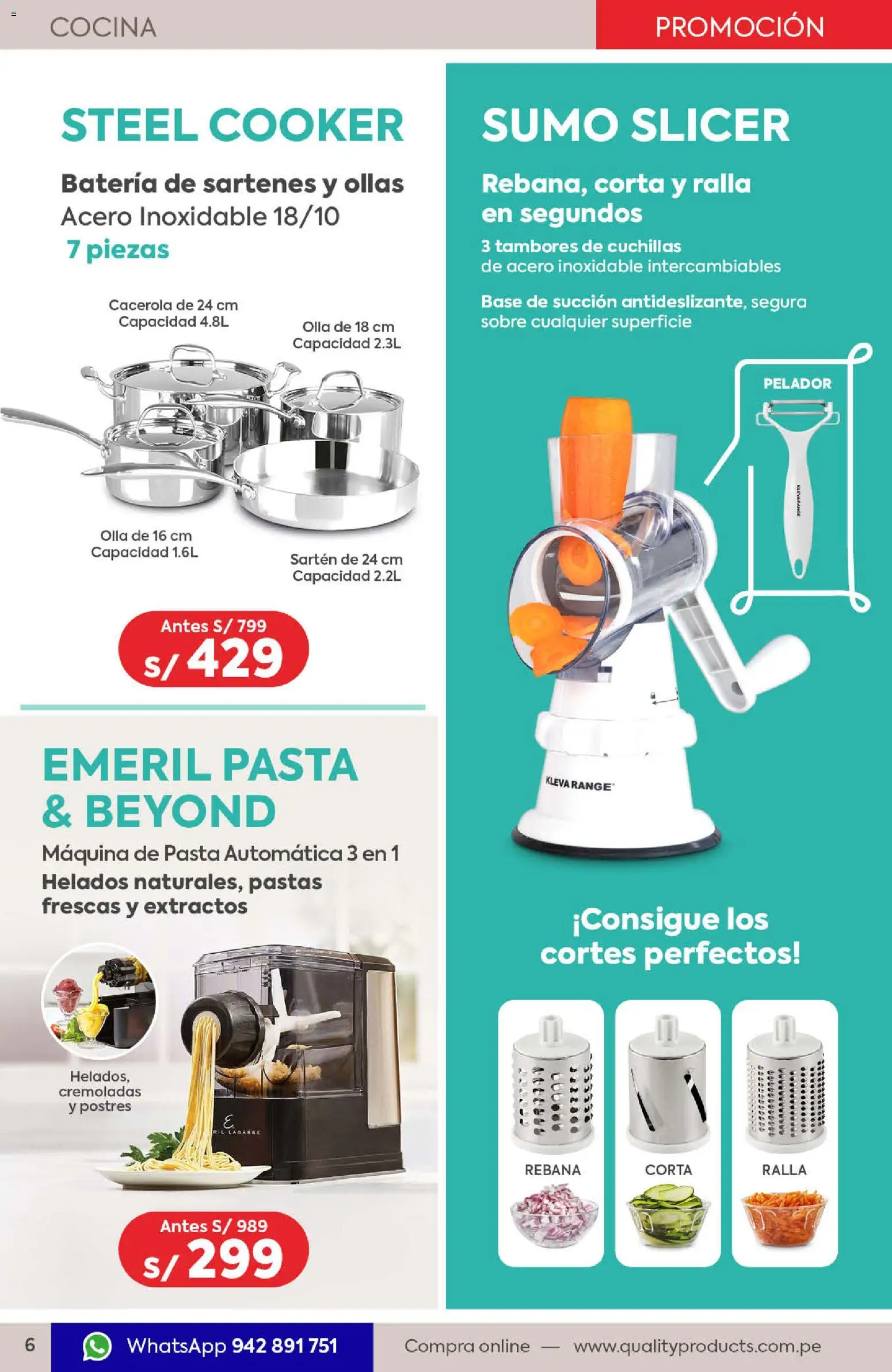 Catálogo Quality Products válido desde 01.03.2026 | Página: 6 | Productos: Batería, Pasta, Cocina