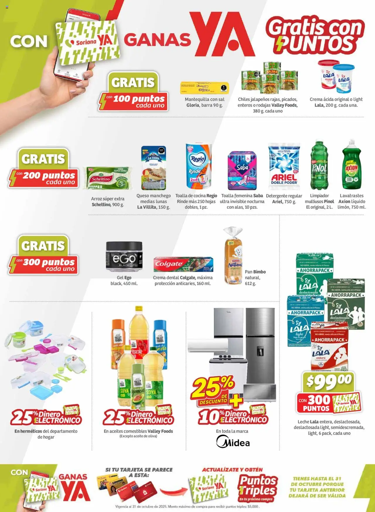 Nuevas ofertas de Soriana válidas en toda la República Mexicana desde el 28.08.2025. ¡Encuentra las mejores ofertas en Soriana - Pesito Valedor Mercado: Ags, Col, Gto, Jal, Mich! | Página: 8 | Productos: Leche, Aceite, Cocina, Barra