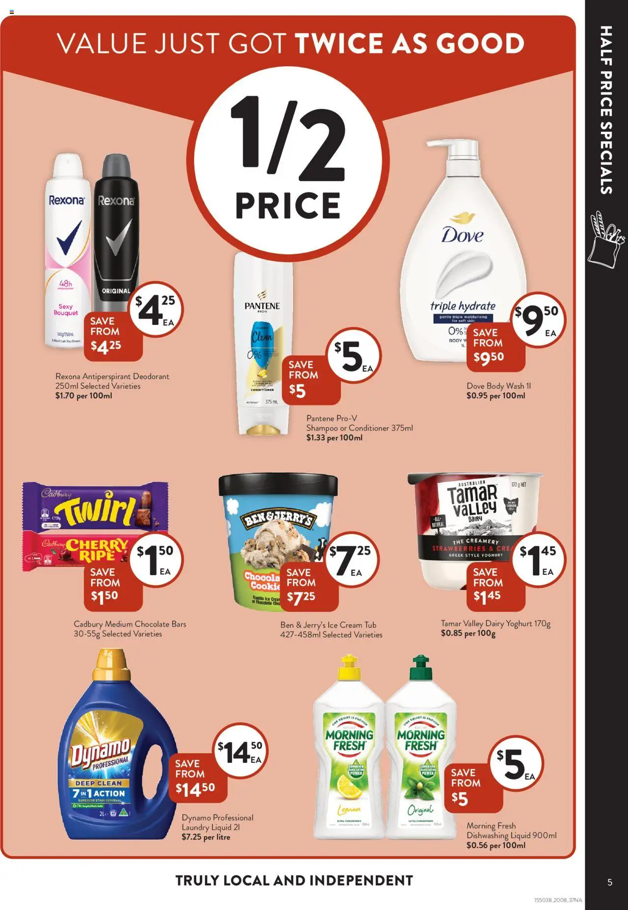 Foodworks catalogue - valid from 20.08.2025 | Page: 5 | Products: Shampoo, Antiperspirant, Ice cream, Lemon