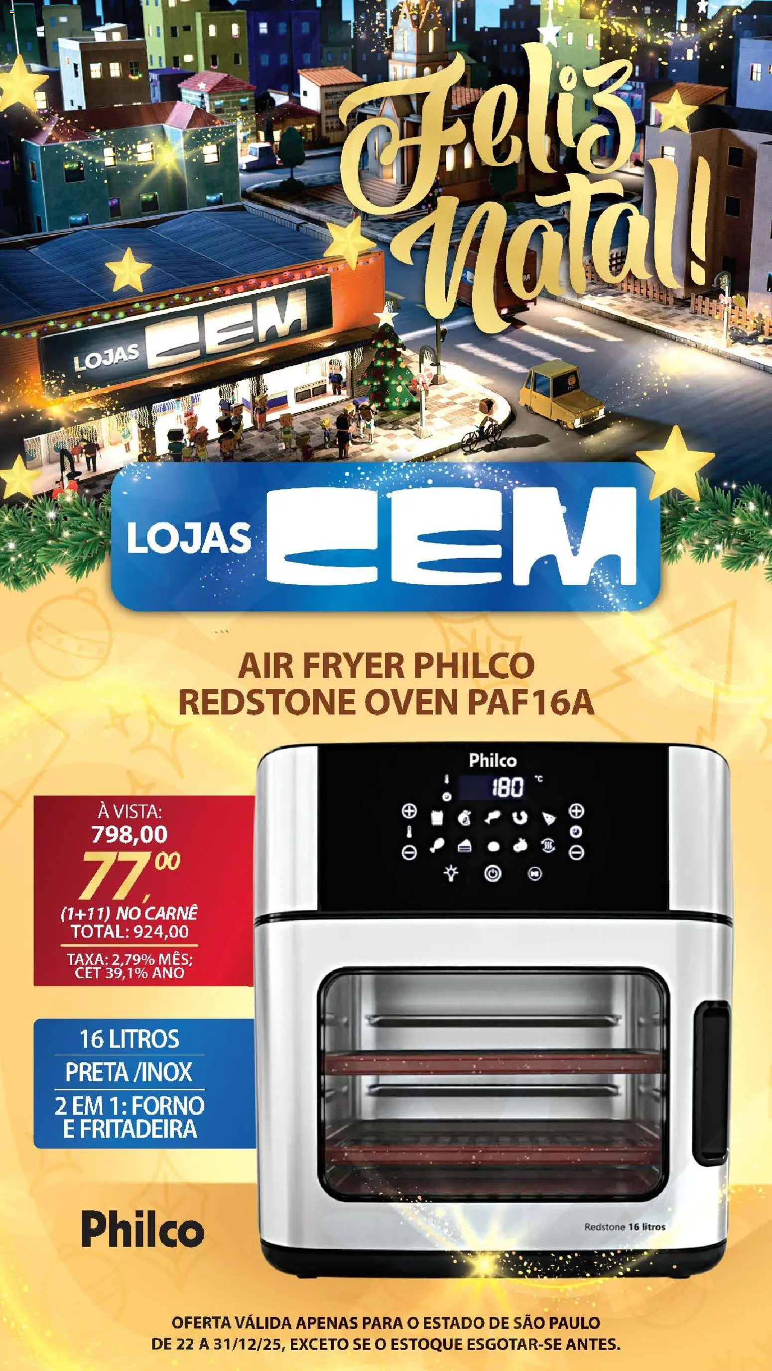 Lojas Cem Folheto - válido de 22.12.2025 | Página: 77 | Produtos: Forno, Air fryer, Carne