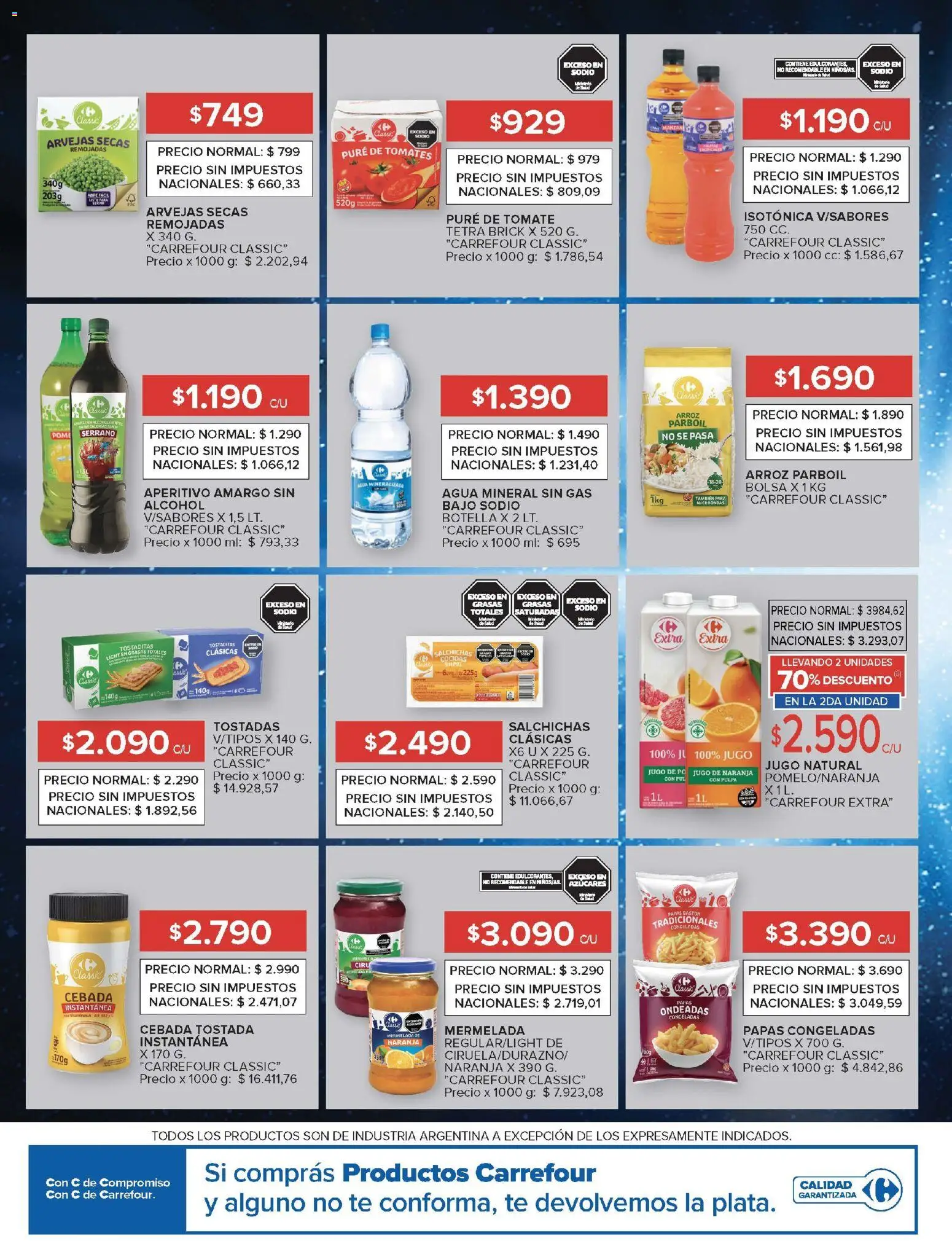 Carrefour ofertas │ válido desde el 08.04.2026 | Página: 12 | Productos: Botella, Pure de Tomate, Arroz, Té