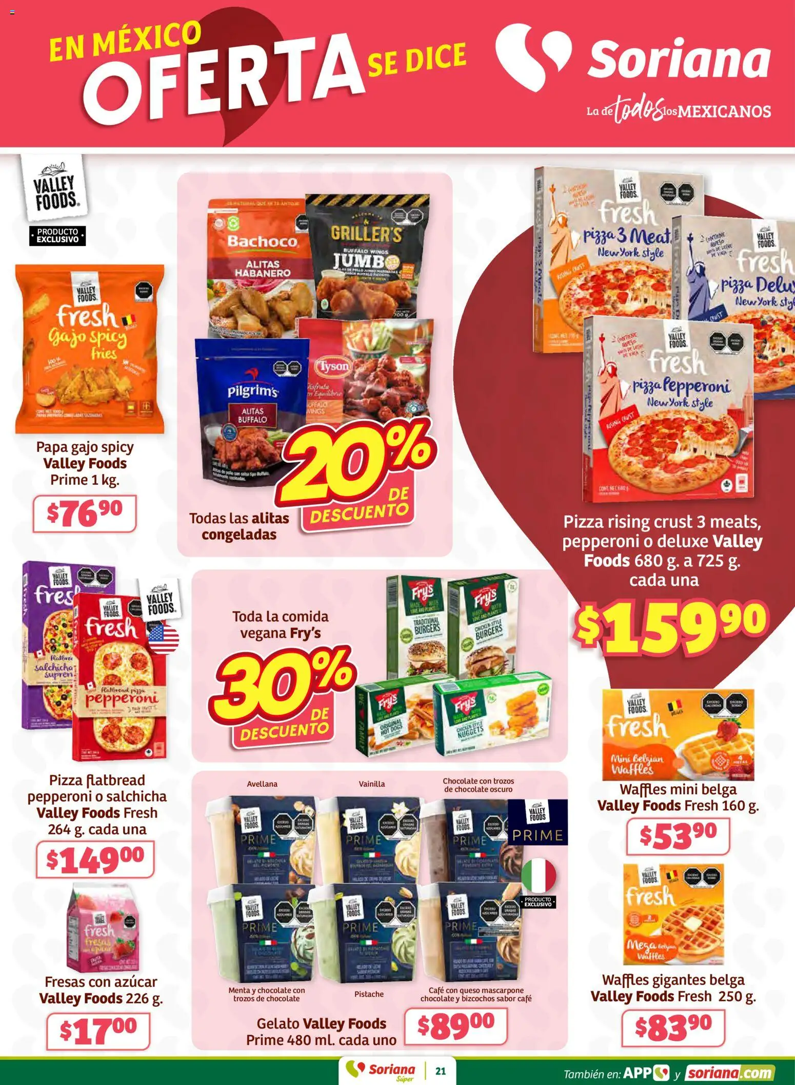 Nuevas ofertas de Soriana válidas en toda la República Mexicana desde el 15.01.2026. ¡Encuentra las mejores ofertas en Soriana - Preciazazaso Súper: Frontera BCN, Son! | Página: 21 | Productos: Queso, Café, Chocolate, Pizza