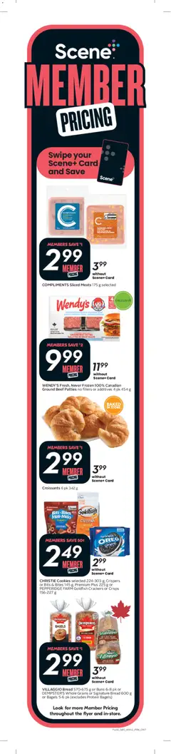 Preview of Sobeys weekly flyer / circulaire from shop Sobeys valid from 23.04.2026 | Page: 3 | Products: Beef, Cookies, Cheese, Bread