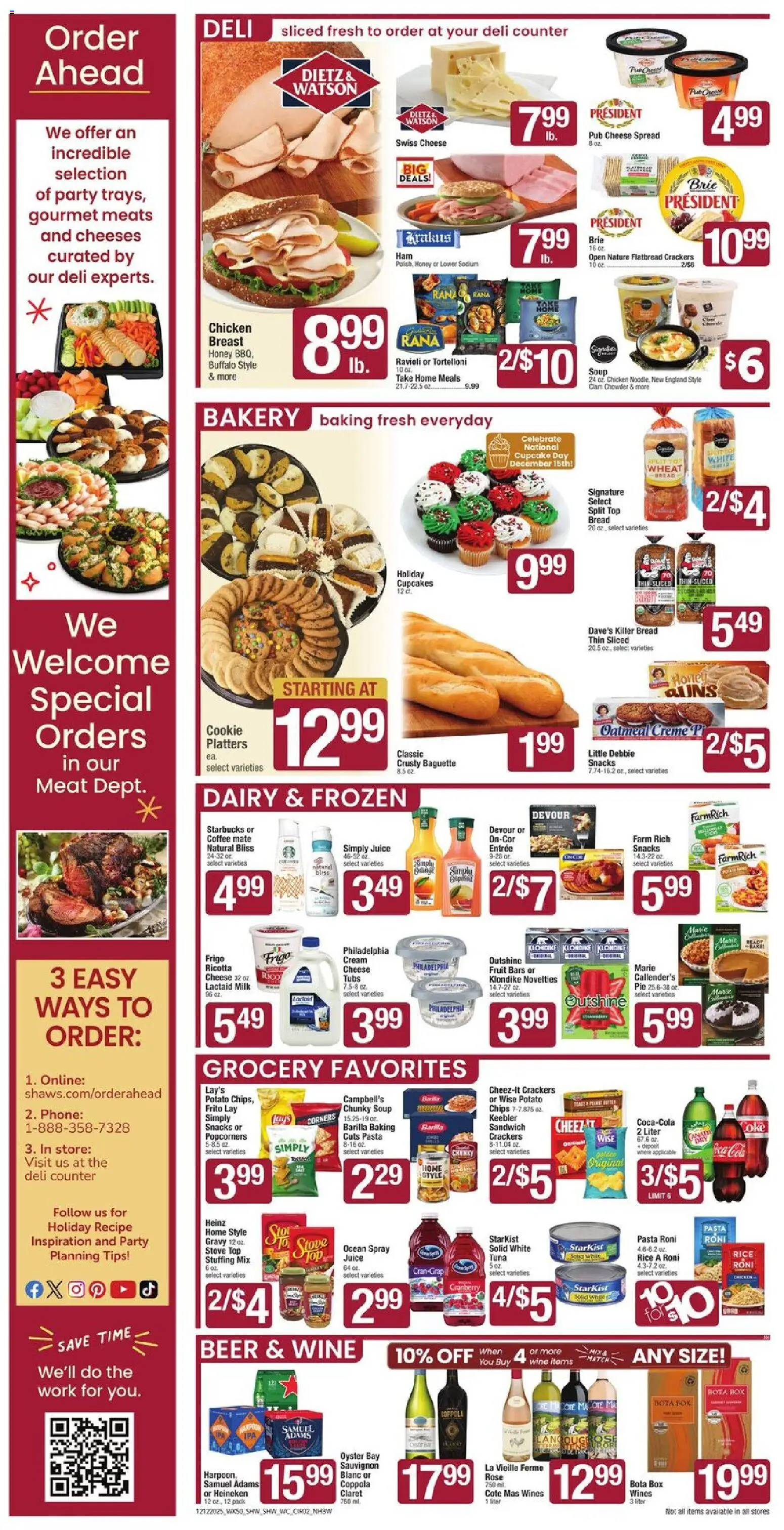 Shaw's Weekly Ad - NH - valid from 12.12.2025 | Page: 2 | Products: Box, Bread, Beer, Pasta