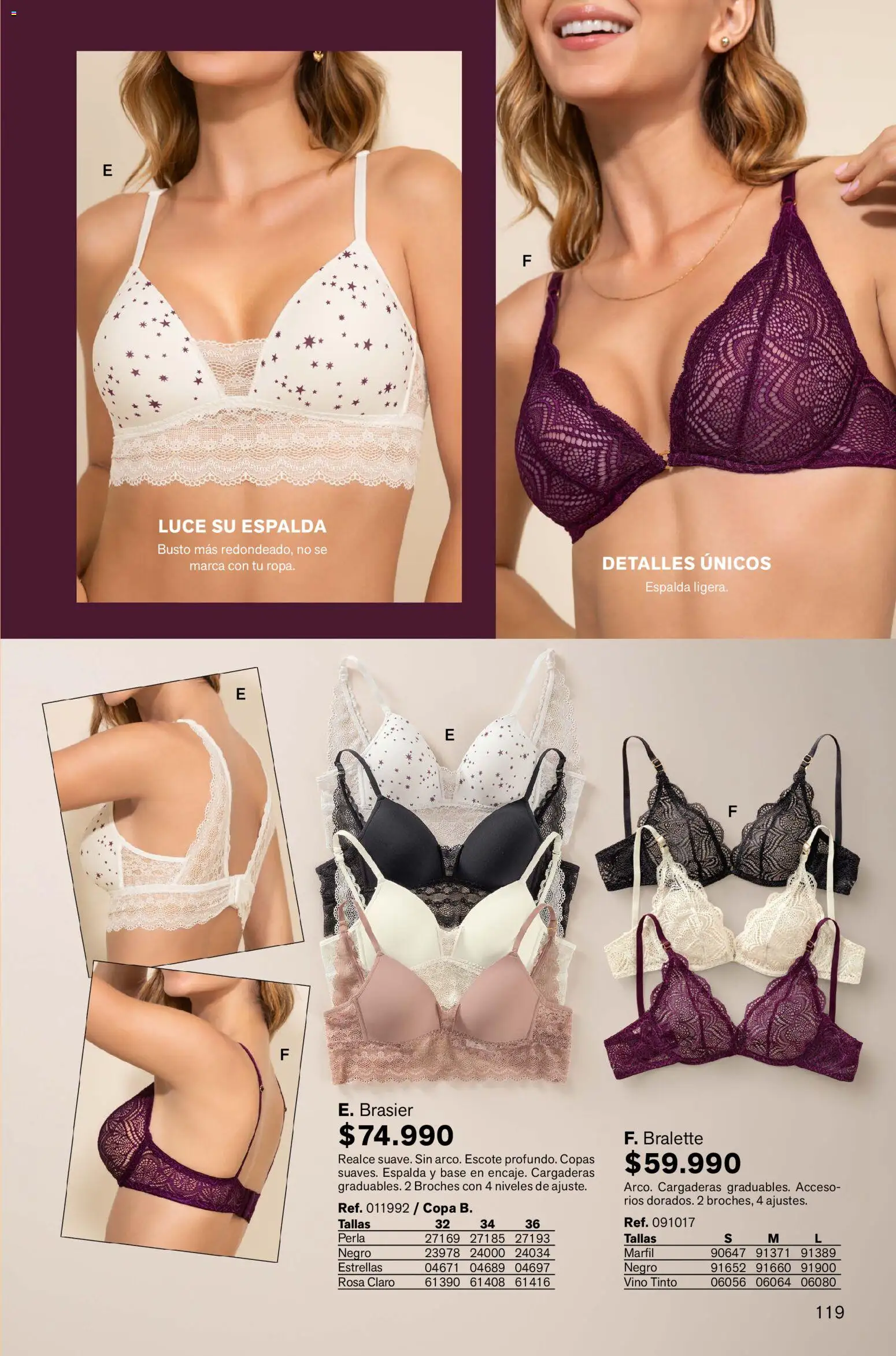 Leonisa revista - valida desde el 02.01.2026 | Página: 119 | Productos: Brazo de reina, Brasier, Vino