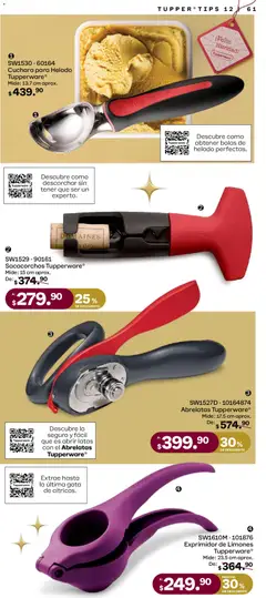 Vista previa de Tupperware catálogo, nuevo folleto de la tienda, válido en México a partir del 03.11.2025 | Página: 61 | Productos: Helado, Tupper, Exprimidor, Cuchara