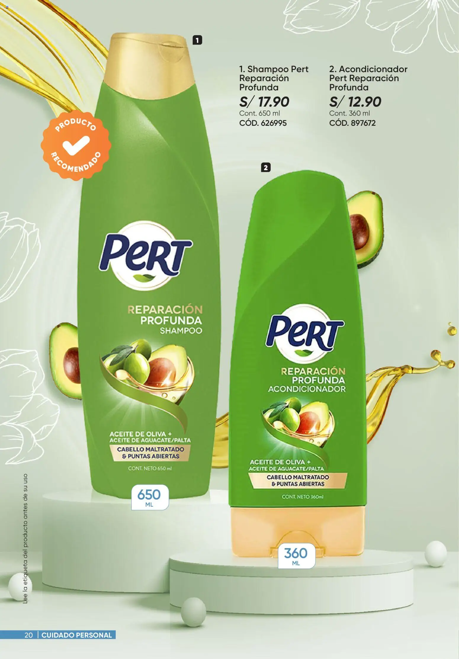 Catálogo Azzorti válido desde 24.11.2025 | Página: 20 | Productos: Shampoo, Acondicionador, Aceite, Aceite de oliva