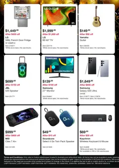 Preview of Costco Boxing Day Savings - valid from 26.12.2025 | Page: 4 | Products: Door, Mouse, Keyboard, Fridge