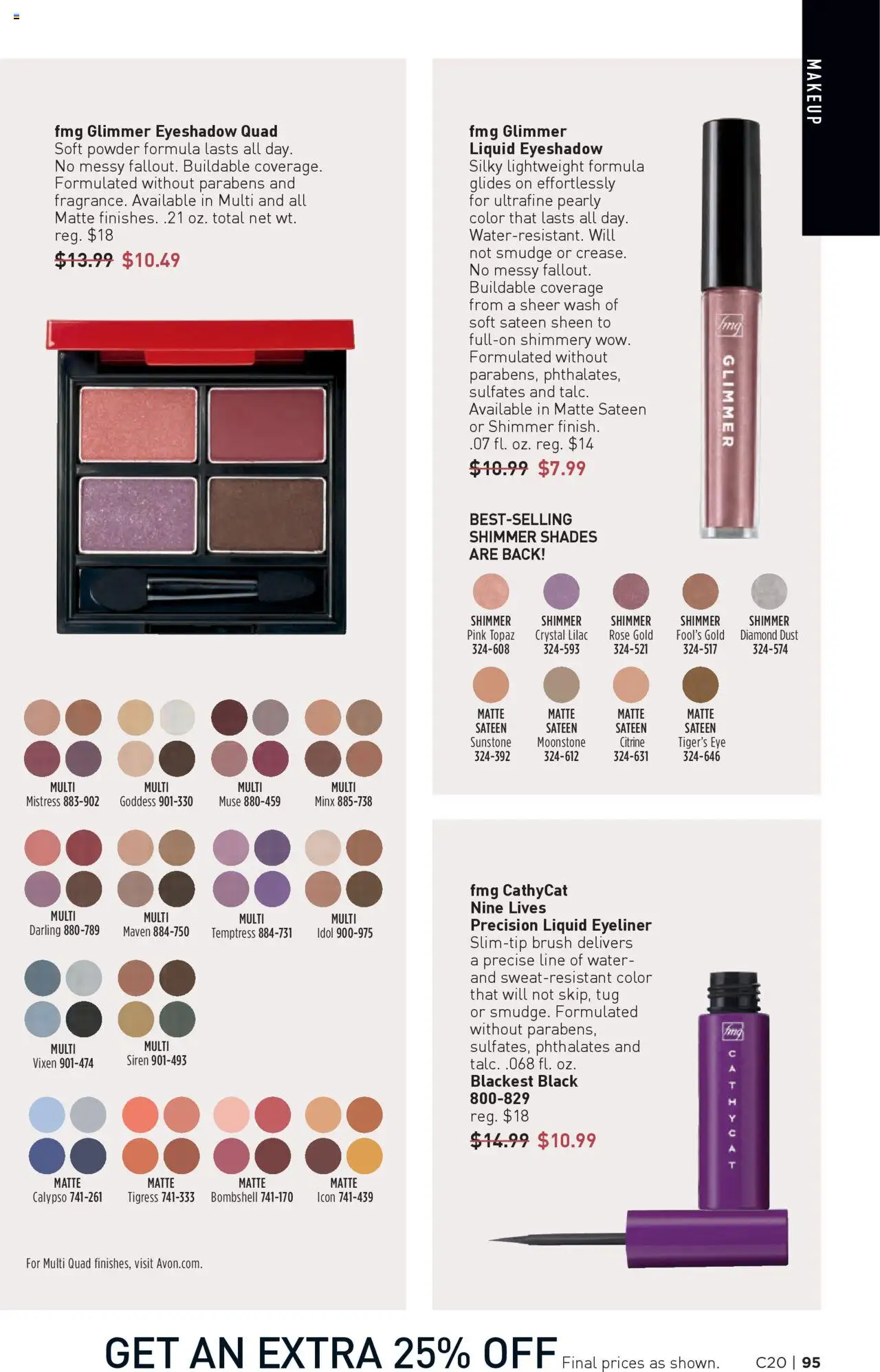 Avon Brochure - valid from 24.09.2025 | Page: 95 | Products: Powder, Brush, Eyeliner, Water