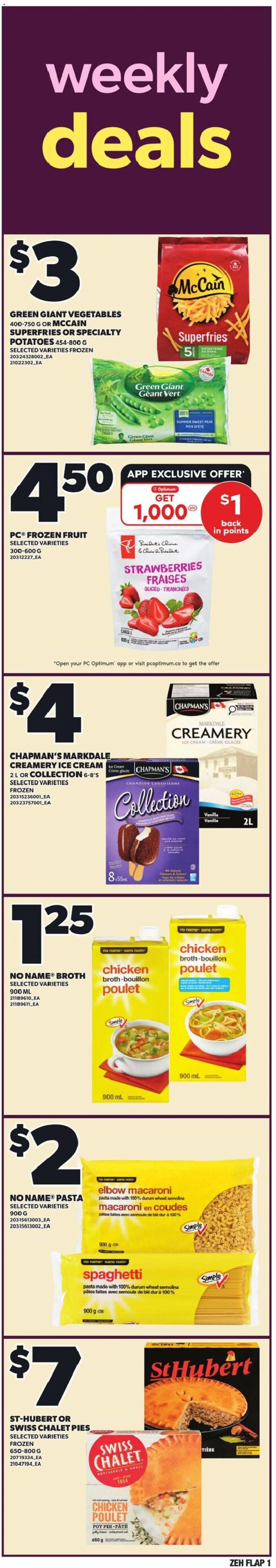 Zehrs flyer valid from 08.01.2026 | Page: 1 | Products: Pasta, Cream, Potatoes, Chicken