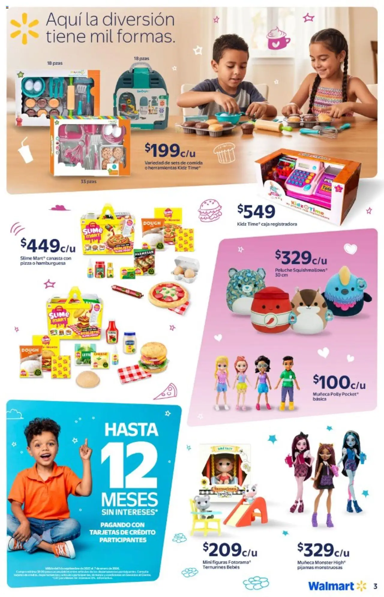 Nuevas ofertas de Walmart válidas en toda la República Mexicana desde el 14.10.2025. ¡Encuentra las mejores ofertas en Walmart - Folleto Diversión tan grande como su imaginación! | Página: 3 | Productos: Pizza, Caja, Canasta