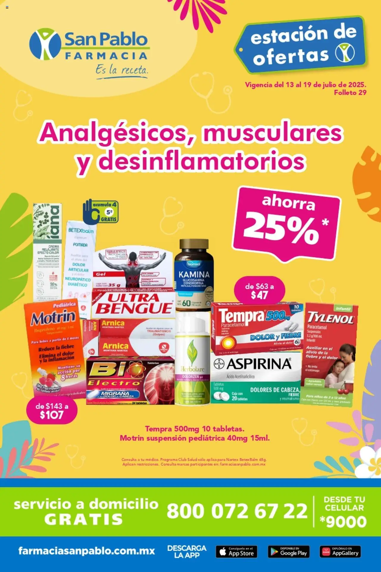 Nuevas ofertas de Farmacia San Pablo válidas en toda la República Mexicana desde el 13.07.2025. ¡Encuentra las mejores ofertas en Farmacia San Pablo catálogo! | Página: 1 | Productos: Crema, Pomada, Caja